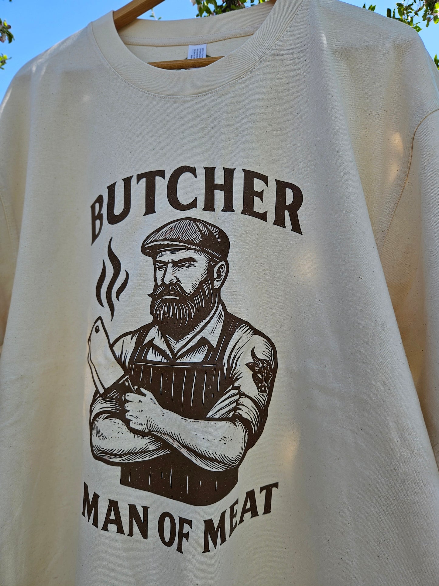 Butcher Man of Meat - natural tee
