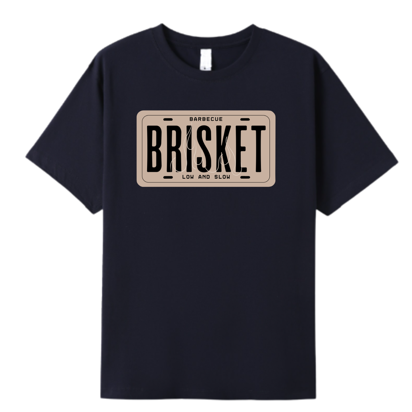 Brisket Number Plate - black tee