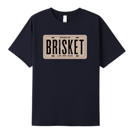 Brisket Number Plate - black tee