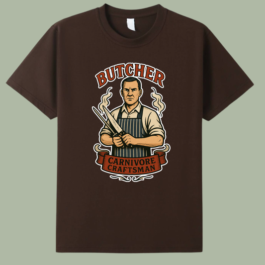 Butcher Carnivore Craftsman - brown tee