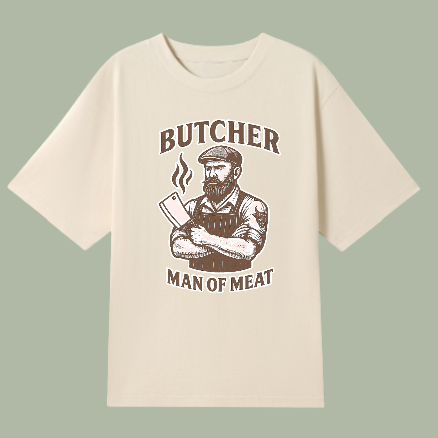 Butcher Man of Meat - natural tee