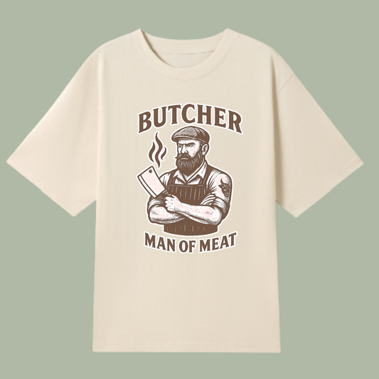 Butcher Man of Meat - natural tee