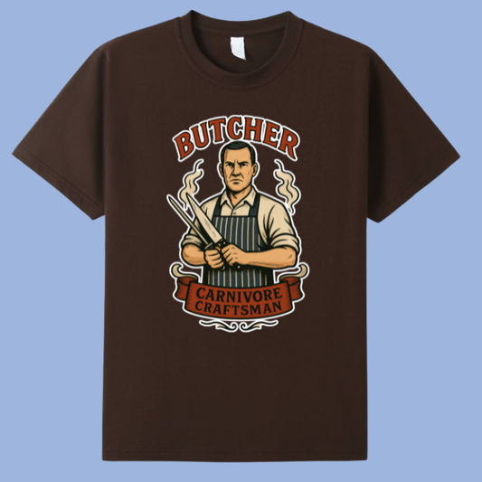 Butcher Carnivore Craftsman - brown tee