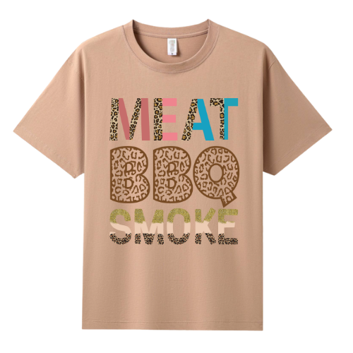 Meat BBQ Smoke - peach tee