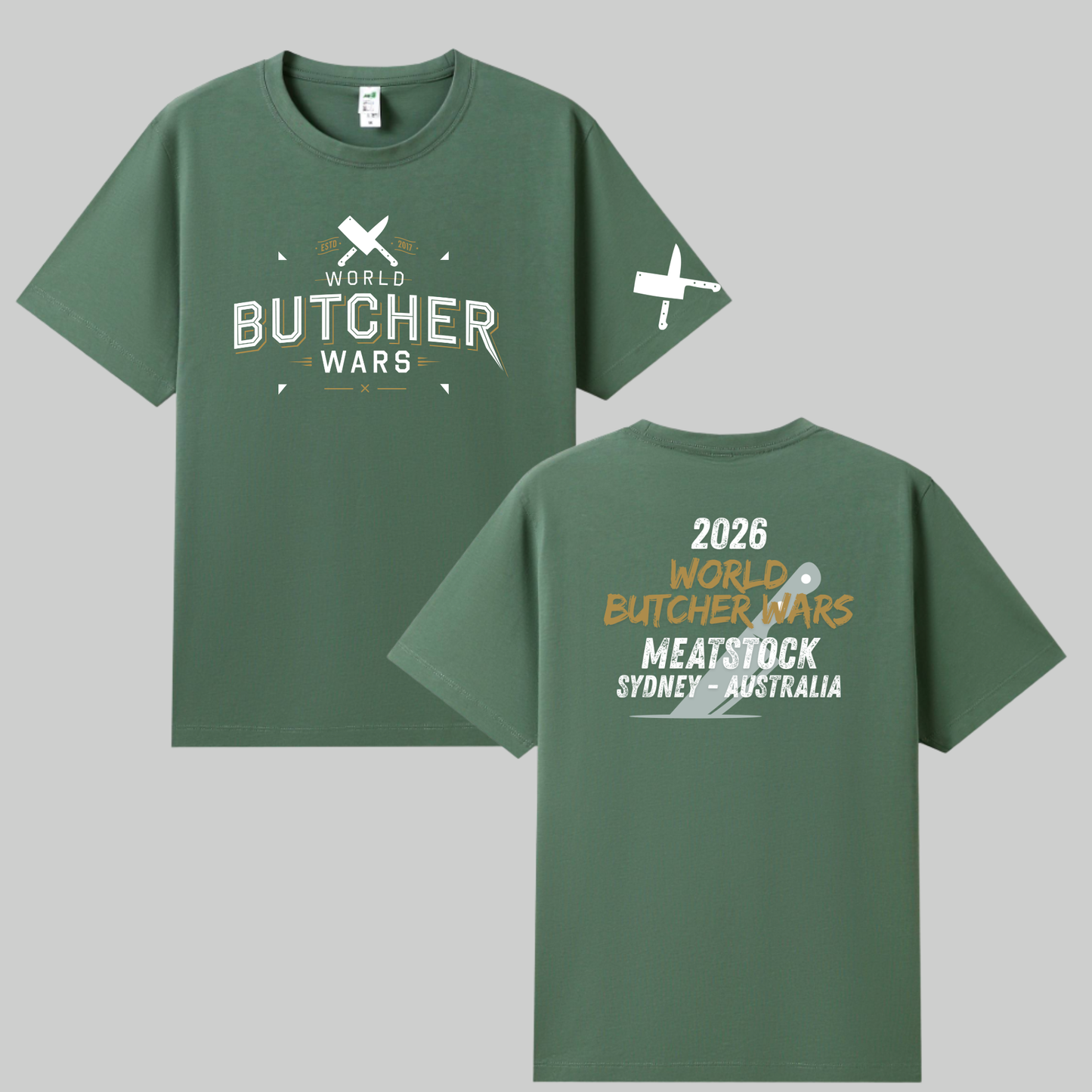 2026 World Butcher Wars - green tee
